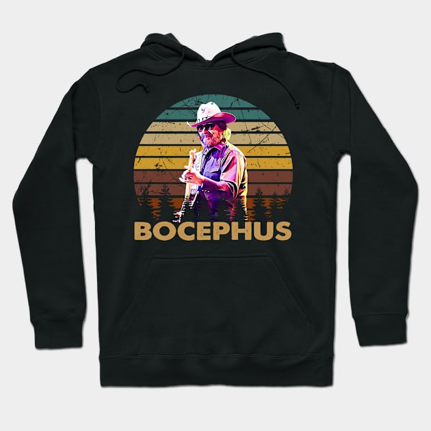 Vintage retro bocephus hank singer art Hoodie by Tosik Art1